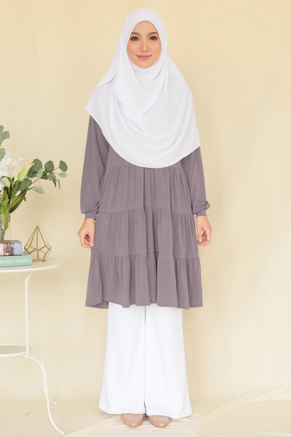Qalam Blouse - Warm Grey Qalam Blouse - Warm Grey